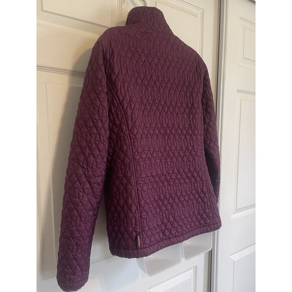 Lands End Plum Purple Polyester Quilted Puffer Shell Jacket Coat | Size Medium - Picture 7 of 9